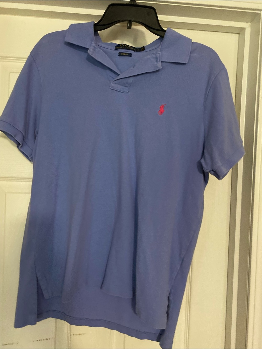 Polo by Ralph Lauren blue Polo with Pink Pony Logo